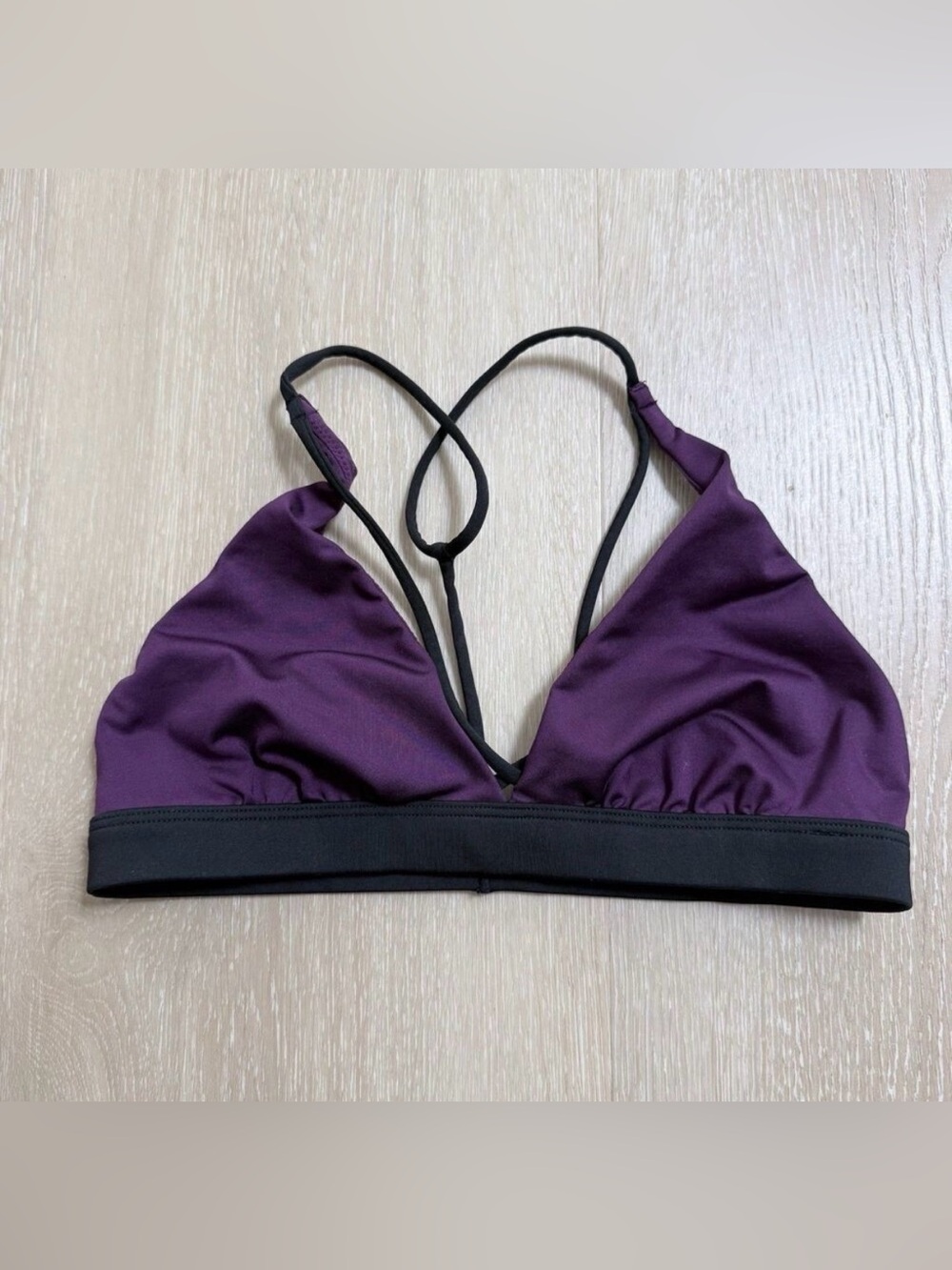 Victoria's Secret Strappy Sports Bra Sz S Plum Purple Athleisure Whimsigoth Gym